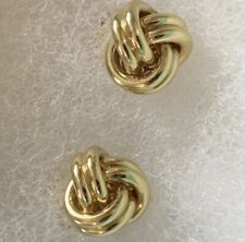 Tiffany & Co. 18K Yellow Gold Twist Weave Love Knot Stud Earrings in Pouch & Box for sale  Redondo Beach