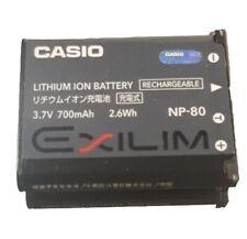 BATERÍA ORIGINAL Y GENUINA CASIO EXILIM NP-80 IONES DE LITIO 3.7V 700 MAH SIN PROBAR, usado segunda mano  Embacar hacia Argentina