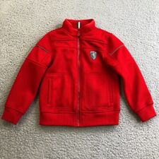 Ferrari Fleece Lined Jacket Unisex Toddler 2-3 Red Full Zip High Neck   for sale  Shipping to South Africa