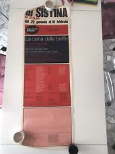 Carmelo Bene La Cene delle Beffe Locandina Originale 1974 Gigi Proietti usato  Como