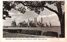 Cartão postal B500 Manhattan Skyline from Governor's Island New York City NY 1930, usado comprar usado  Enviando para Brazil