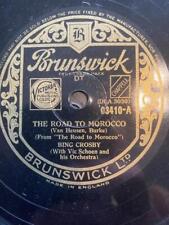 Usado, BING CROSBY 10" 78 THE ROAD TO MOROCCO / MOONLIGHT BECOMES YOU - BRUNSWICK 03410 comprar usado  Enviando para Brazil