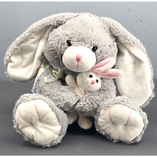 Bunny Rabbit 18" Mamãe Bebê Pelúcia 18" Cinza Páscoa Bicho de Pelúcia Tom's Toys Int. comprar usado  Enviando para Brazil