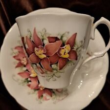 Used, Jason Bone China Cymbidium Orchid England Tea Cup Saucer Pink, Lily Bridesmaid for sale  Shipping to South Africa