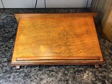 NICE VINTAGE Mid Century Modern Solid Oak Wood Writing Slope Lap Desk CIRCLE DOT for sale  Shipping to South Africa
