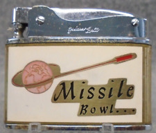 Vintage -XXRARE-"Missile Bowl" Lanes -275 Game Award- flat advertising lighter for sale  Shipping to South Africa