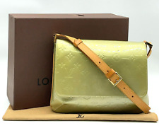 Autêntica bolsa de ombro Louis Vuitton Vernis Thompson Street verde M91009 NS040446 comprar usado  Enviando para Brazil