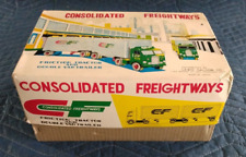 Trator de fricção vintage consolidado Freightways e reboque de van dupla com caixa JAPÃO comprar usado  Enviando para Brazil