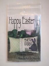 From the Heart Needle Art by Wendy Happy Easter Cross Stitch Chart And Cloth for sale  Shipping to South Africa