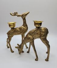 Pair brass deer for sale  Sussex