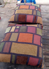 Par de travesseiros decorativos marrom bege estampa abstrata 18 x 18 comprar usado  Enviando para Brazil