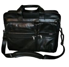 Vintage TUMI Black Leather Laptop Briefcase Expandable Bag Never Used 96060D4, used for sale  Shipping to South Africa