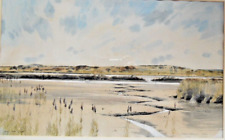 Michael Norman Suffolk Artist Watercolour Snape River Alde Framed , Signed for sale  Shipping to South Africa