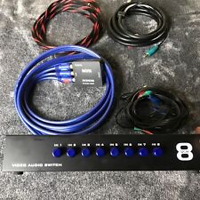 Caja de conmutador AV selector compuesto de 8 puertos RCA ¡Salida de audio y video a TV ADAPTADOR HDMI!¡! segunda mano  Embacar hacia Argentina