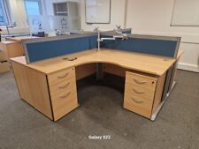 Shape office desk for sale  ROYSTON