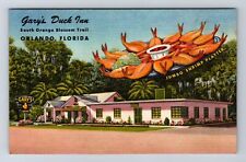 Used, Orlando FL-Florida, Gary's Duck Inn Advertising, Linen, Vintage Postcard for sale  Shipping to South Africa