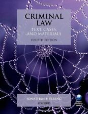 Criminal Law: Text, Cases, and Materials by Herring, Jonathan Paperback Book The, usado segunda mano  Embacar hacia Argentina