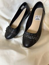 Clarks black leather for sale  SLEAFORD