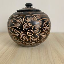 Carved wooden jar for sale  RAMSGATE