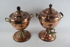 Antique Copper Water Coolers Pair w/ Brass Handles & Tap x 2 4530g for sale  Shipping to South Africa