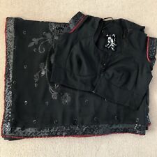 Indian saree black for sale  LEICESTER