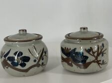 Recipientes vintage japoneses de cerâmica com tampa frascos de chá de especiarias pintados à mão Japão comprar usado  Enviando para Brazil