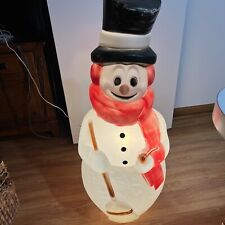 Vintage Empire Snowman Blow Mold Pipe Broom Plastic Lighted 40" WORKING  for sale  Barrington