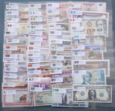 100 piezas diferentes billetes papel moneda colección extranjera mundial etiqueta inglesa segunda mano  Embacar hacia Mexico
