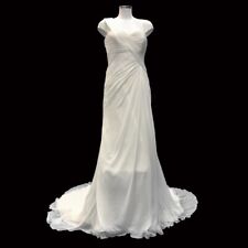 Pronovias One Shoulder A-Line Wedding Dress UK 16 Ivory Grecian RMF01-CN for sale  Shipping to South Africa