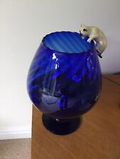 Blue brandy glass for sale  NANTWICH