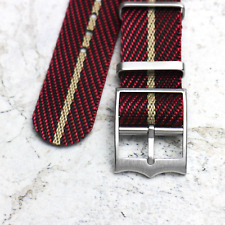 Used, RED PREMIUM NYLON FABRIC WOVEN MILITARY G10 ZULU WATCH STRAP BAND TUDOR 20mm for sale  Shipping to South Africa