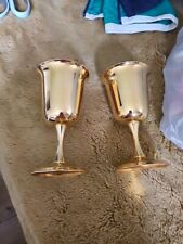 PAIR VALERIO ALBARELLO L'HEURE D'OR GOBLETS, used for sale  Shipping to South Africa