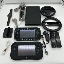 Nintendo Wii U Deluxe 32GB Black Gaming Console + 2x Wii U Game Pad Bundle Deal, used for sale  Shipping to South Africa