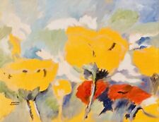 Used, Vintage Signed MARJORIE DOUGHERTY Floral Oil Flowers Impasto Mid Century Art MCM for sale  Shipping to Canada