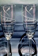 Personalised champagne flutes for sale  Shipping to Ireland