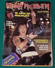 Iron Maiden 1985 - 10 Anos - Brasil - Revista Super Poster 1ª edição comprar usado  Brasil 