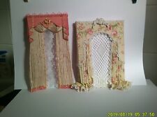dolls house miniatures 12 th scale two lots of curtains for sale  HORLEY