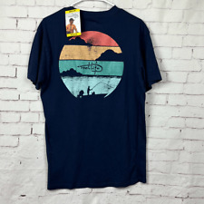 Camiseta Reel Life Gear Masculina Média M Gráfica Pesca Oceânica Manga Curta Azul, usado comprar usado  Enviando para Brazil