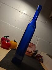 Vintage Cobalt Blue Square Glass Bottle 15.5' Tall Excellent Condition for sale  Shipping to South Africa