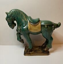 Used, Vintage Chinese Sancai Tang Dynasty Style Glazed Ceramic War Horse Figurine 11” for sale  Shipping to South Africa