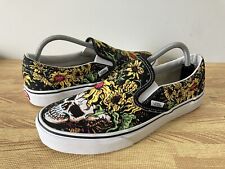 Zapatos sin cordones Vans Classic Beauty calavera girasol para hombre talla 10,5, usado segunda mano  Embacar hacia Argentina