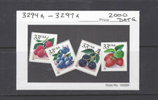 US Scott # 3294a - 3297a / Fruit Berries 2000 DS livreto conjunto de 4 singles, sem marca de charneira    comprar usado  Enviando para Brazil