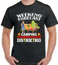 Camiseta de acampamento masculina engraçada festival Glastonbury V tenda previsão de fim de semana beber, usado comprar usado  Enviando para Brazil