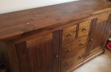 wood solid large sideboard for sale  WELLINGBOROUGH