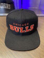 Chapéu SnapBack Vintage Anos 90 STARTER CHICAGO BULLS Preto/Vermelho Lã Oficial Licenciado NBA comprar usado  Enviando para Brazil