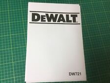 Dewalt dw721 manuals for sale  MAIDENHEAD