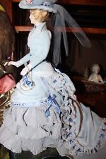 Used, Handmade OOAK Victorian Doll in Elaborate Light Blue Ensemble--Perfect Condition for sale  Shipping to South Africa