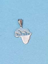 Vintage Partially Brushed Sterling Silver Giraffe Cut Out Africa Pendant for sale  Shipping to South Africa