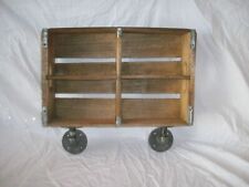 Vintage Pepsi Crate Wall Shelf - Metal Pipe Brackets Reclaimed Industrial, used for sale  Shipping to South Africa