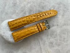 Pulseira de relógio de couro genuíno amarelo crocodilo jacaré 18mm/16mm comprar usado  Enviando para Brazil